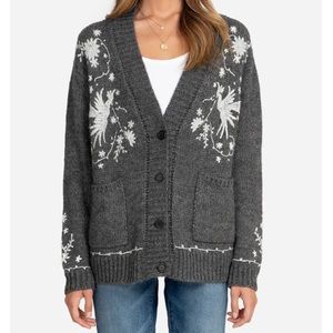 Johnny Was Ave Paraiso Cardigan -Gray